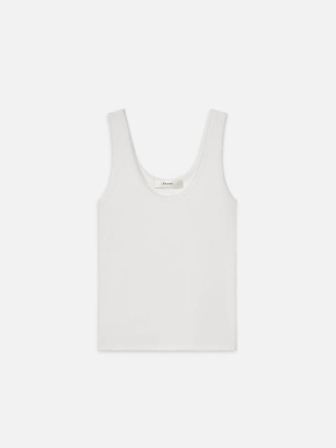 FRAME The Mesh Trim Tank in White