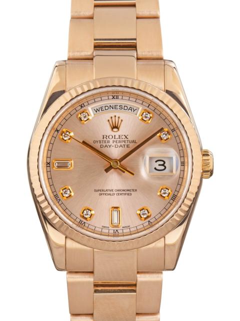 ROLEX Rolex Day-Date 36 Ref 118235 Pink Diamond Dial