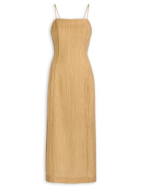 BY Malene Birger Lucille Plissé Lyocell-blend Midi Dress