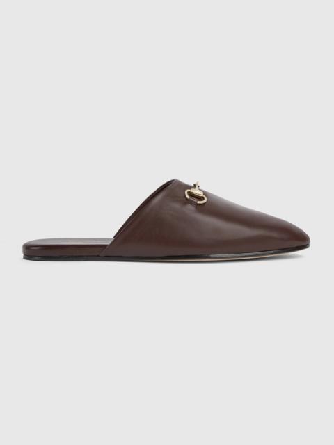 GUCCI Gucci Horsebit Leather Mules