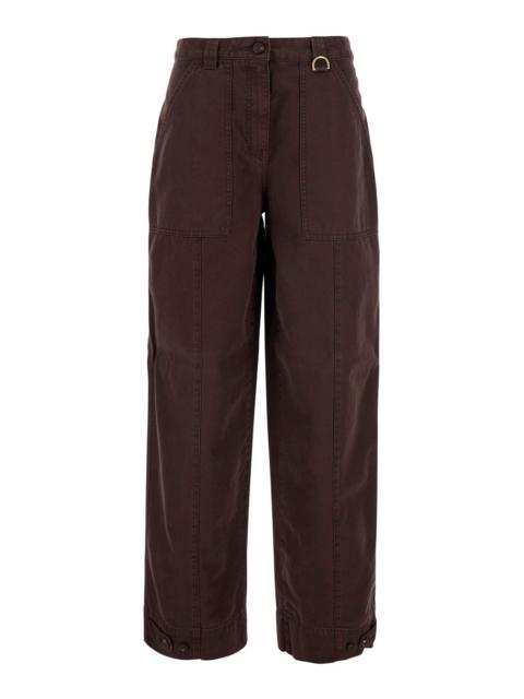 Golden Goose Golden Goose Women Pants Journey W's Workwear Pant In Brown Twill For Women