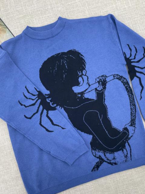 Other Designers Streetwear Gothic Spider Girl Knitted High Quality Jacquard Sweater