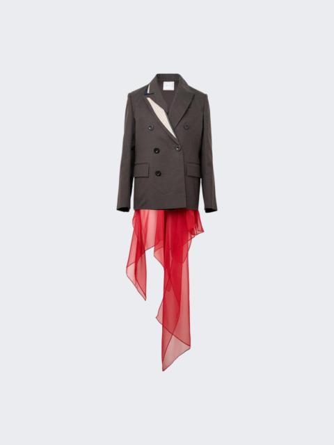 sacai Suiting Jacket Brown And Red