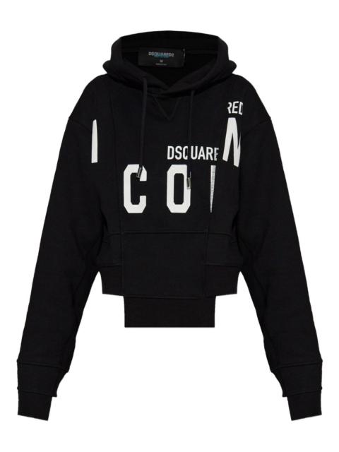 DSQUARED2 Cotton Cropped Hoodie