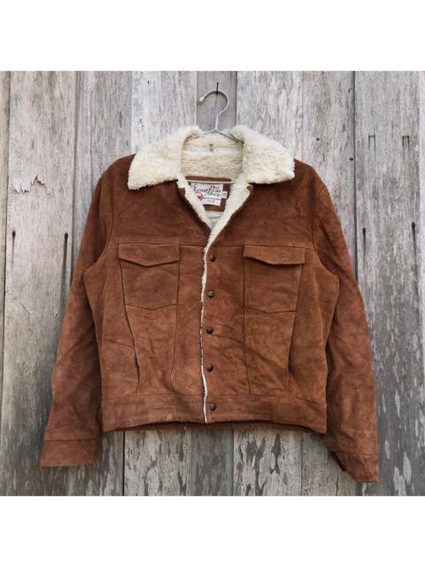 Other Designers Vintage - Vintage 70’s The Leather Shop Sears Sherpa Jacket Suede