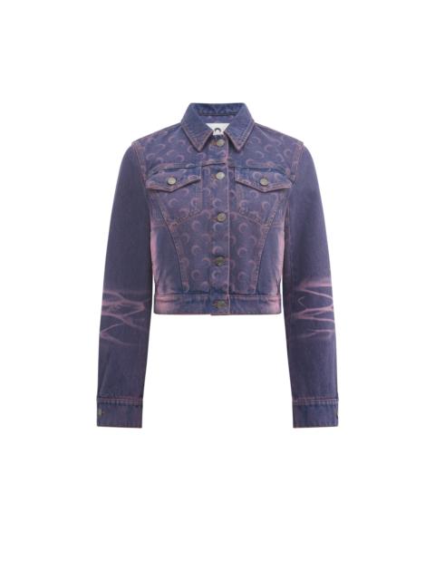Marine Serre Moon Laser Denim Cropped Jacket