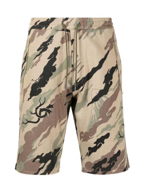 MAHARISHI BONSAI FOREST-PRINT COTTON SHORTS