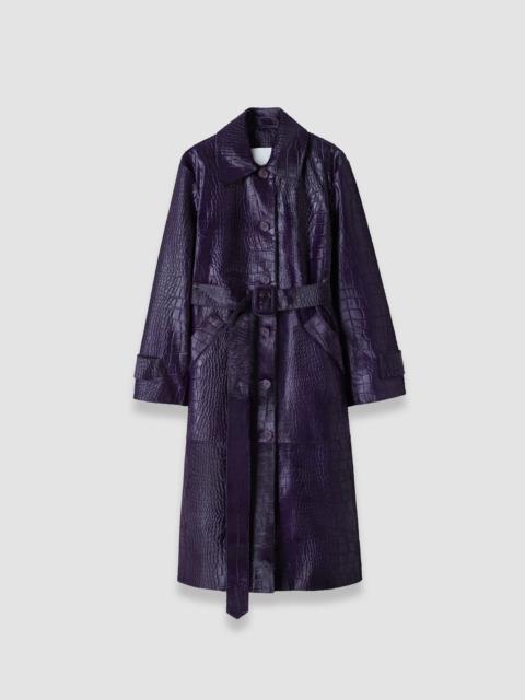 JOSEPH Auger Embossed Croc Leather Coat