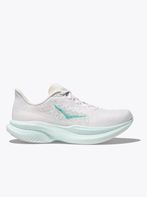 HOKA Women's Mach 6 Shoes in White/Droplet