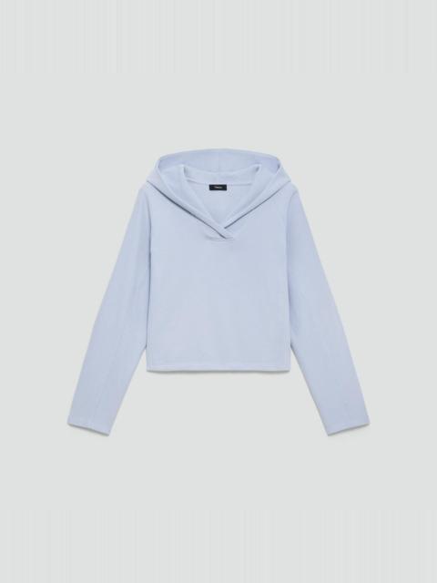Theory Cropped Hoodie in Lounge Terry
