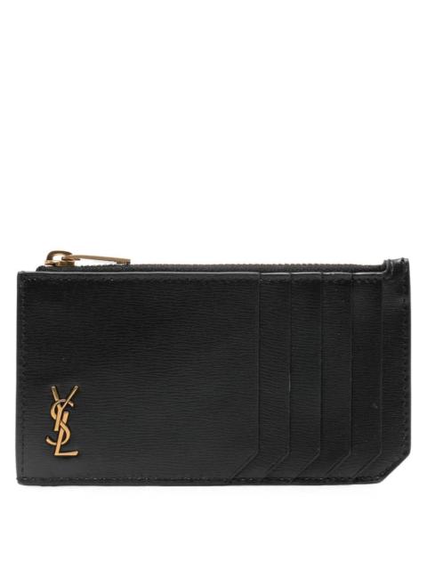 SAINT LAURENT Saint Laurent Cassandre Zipped Leather Credit Card Case