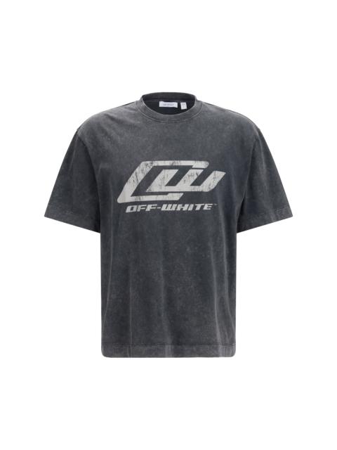 Off-White Off-White Men Racing Skate T-Shirt With Print