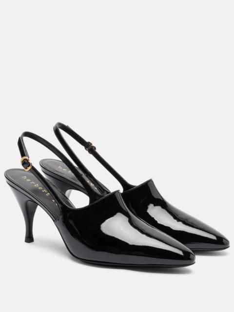 herbert levine Cover-Up patent leather slingback pumps