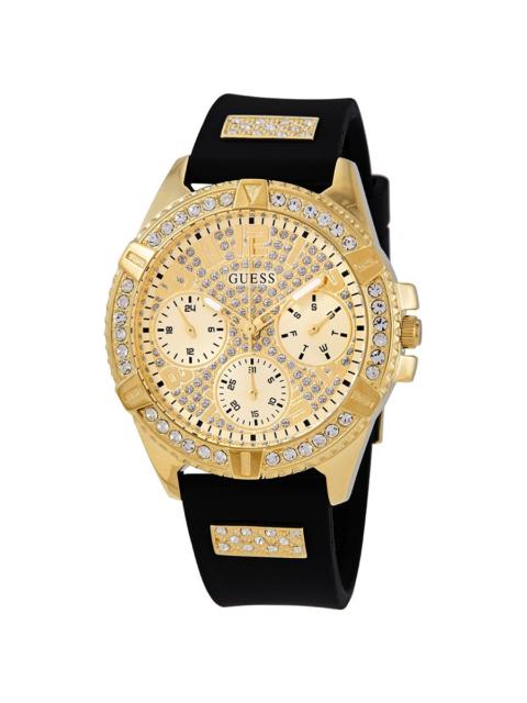 Other Designers Guess - Guess Lady Frontier Quartz Crystal Gold Dial Ladies Watch W1160L1