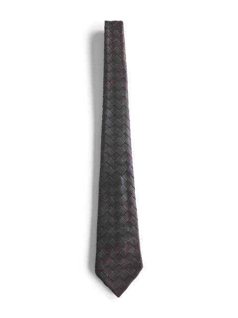 Bottega Veneta Bottega Veneta Men Brown Nappa Leather Intrecciato Tie