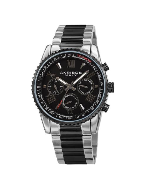 Other Designers Akribos XXIV Quartz Black Dial Two-tone Men's Watch AK1099TTB