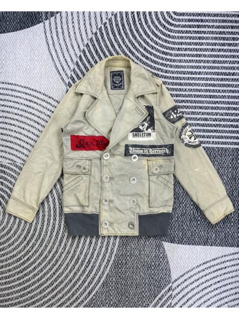 Other Designers 14th Addiction - Vintage Algonquins Double Collar Punk Jacket