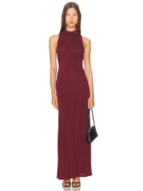 ST. AGNI Racer Back Jersey Maxi Dress