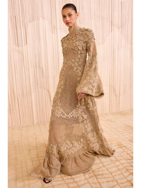 ULLA JOHNSON Leah Crochet Knit Maxi Dress