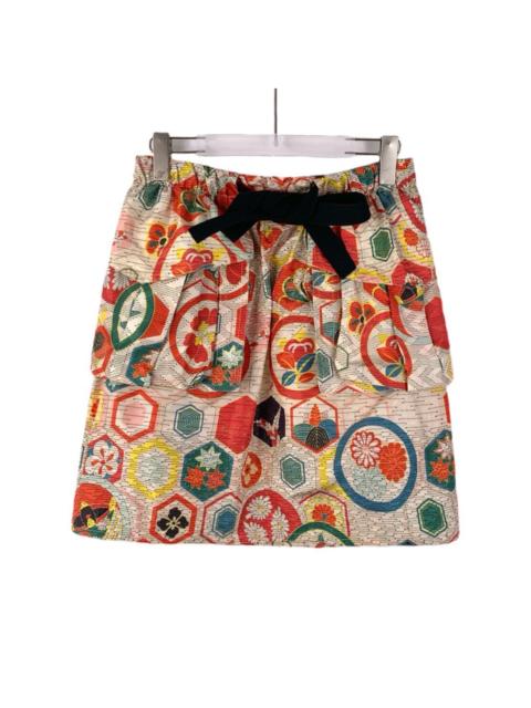Louis Vuitton Louis Vuitton Multicolor All-Over Print Silk Skirt