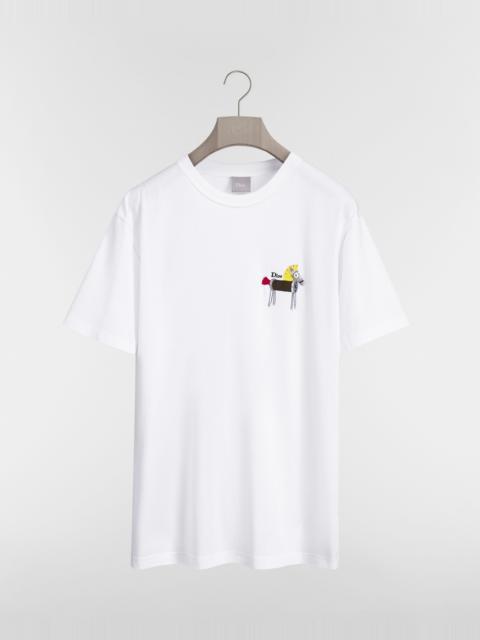 Dior T-Shirt with Horse Embroidery, Relaxed Fit