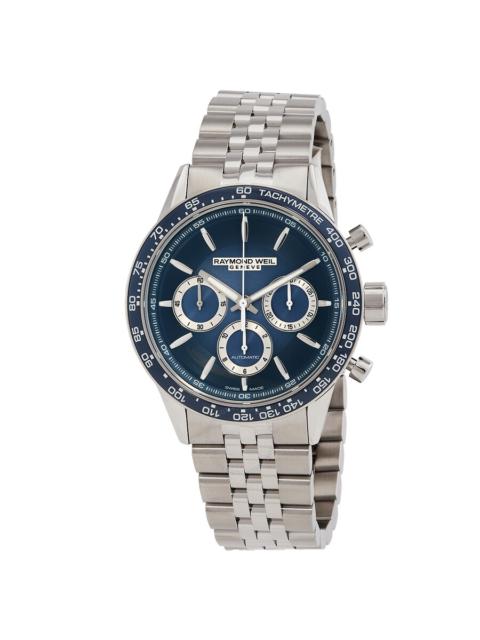 Other Designers Raymond Weil Freelancer Chronograph Automatic Blue Dial Men's Watch 7741-ST3-50021
