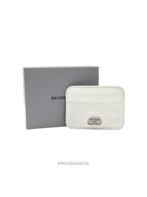 BALENCIAGA Balenciaga BB Card Holder Wallet - White Leather