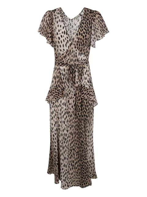 RIXO "Evie" Dress Antelope Spot Black