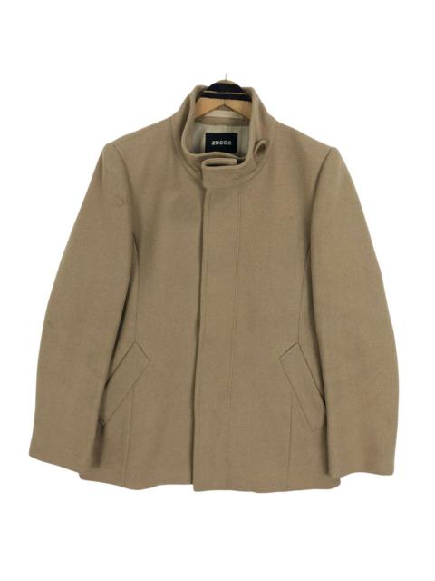 Other Designers Cabane De Zucca Issey Miyake Mock Neck Wool Short Coat