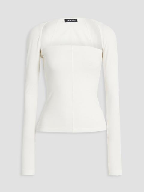 Other Designers Convertible stretch cotton and modal-blend jersey top