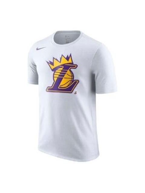 Nike Nike Lakers LeBron James Crown LOGO Short Sleeve White CJ4737-100