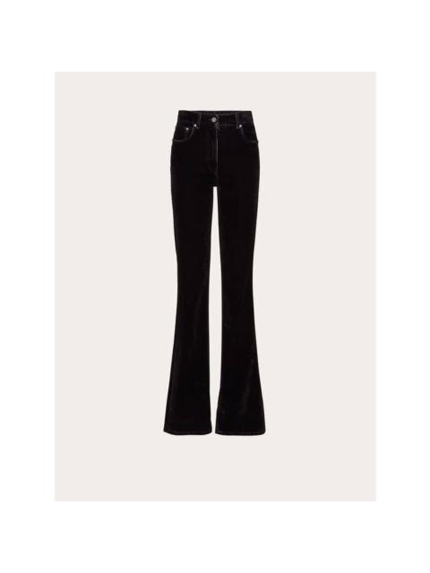 FERRAGAMO Ferragamo Black Flared Cotton Trousers