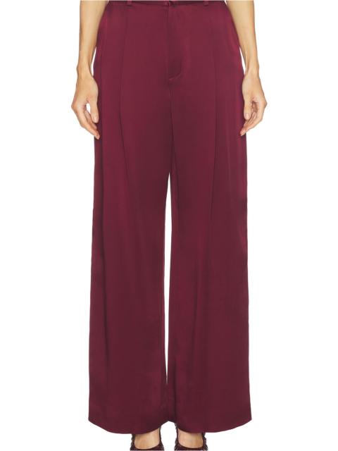 LAPOINTE Satin Pleated Wide Leg