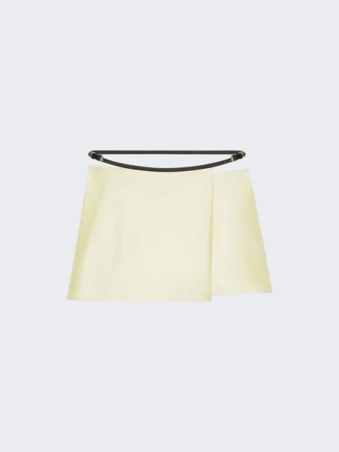 Givenchy Voyou Mini Silk Wrap Skirt Butter