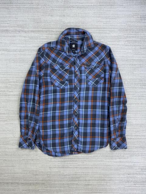 Other Designers G-Star × Japanese Brand × Vintage - Vintage G-Star Raw Japanese Brand Checkered Button Up Shirt
