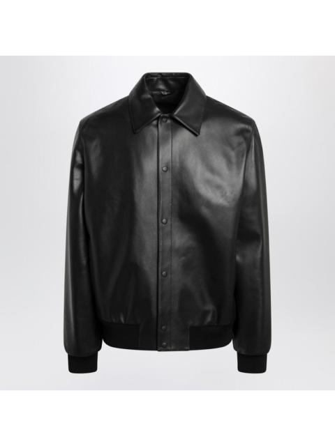 FENDI Fendi Black Leather Blouson Men