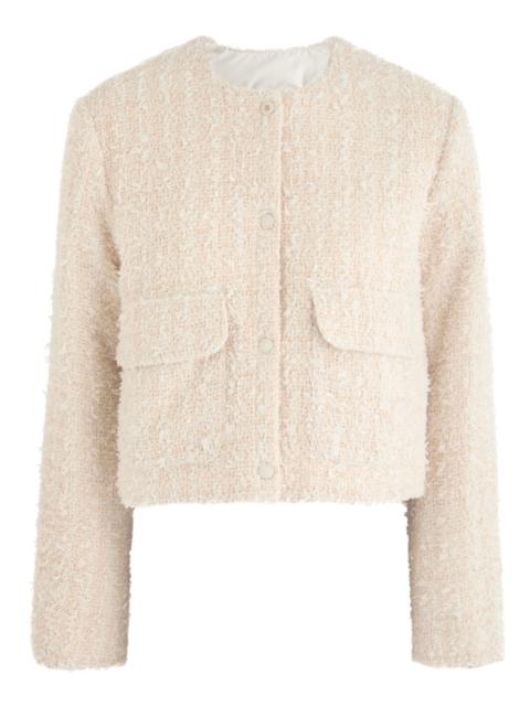 Moncler Moncler Dauphin Logo Tweed and Shell Jacket