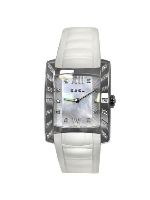 Other Designers Pre-owned Ebel Brasilia Quartz Diamond White Dial Ladies Watch E9256M4SC
