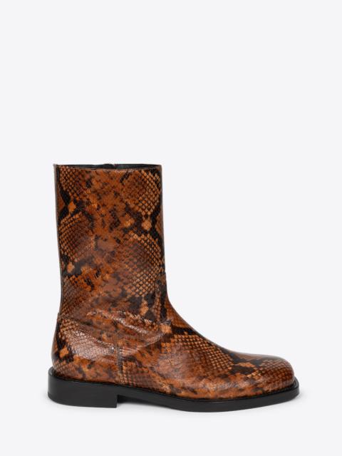 Dries Van Noten SNAKE PRINT BOOTS