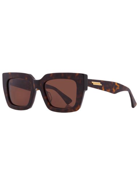 Bottega Veneta Bottega Veneta Brown Square Ladies Sunglasses BV1212S 002 52