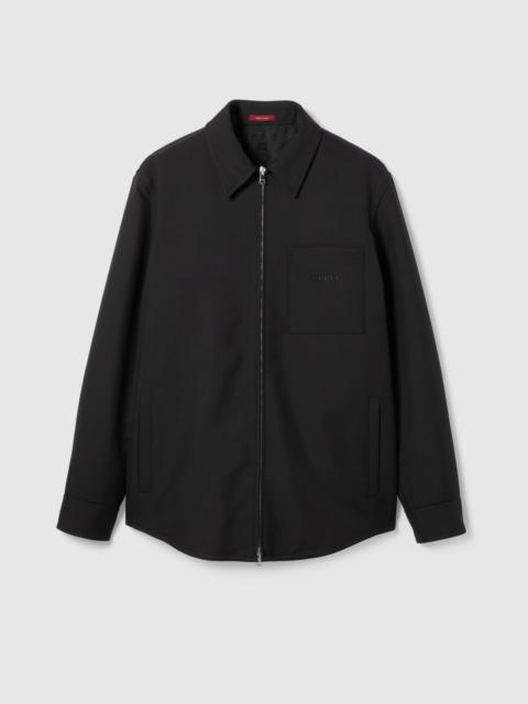 GUCCI Wool twill zip overshirt