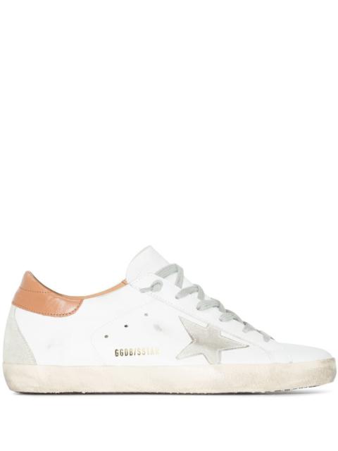 Golden Goose Women Super-Star Sneakers In Nappa Leather With Suede Star And Light Brown Heel Tab