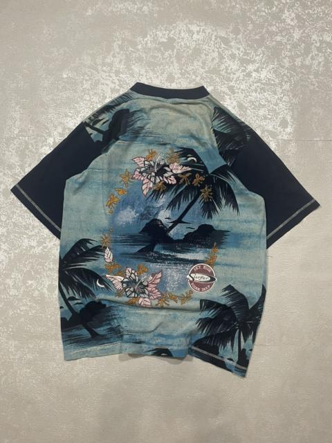 Other Designers Vintage 90s Pacific Surf Sky High All Overprint Miami T shir
