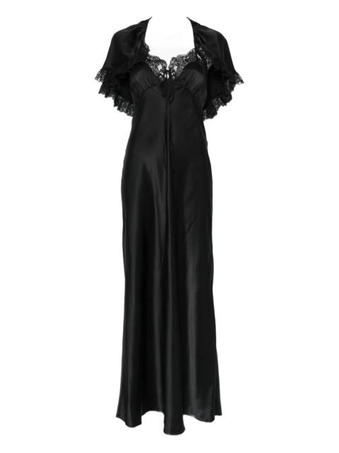 Chloé lace-cape maxi dress