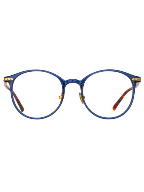 LINDA FARROW Men's Forster Optical Frame in Navy
