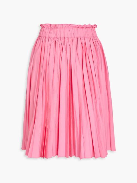 REDValentino Pleated cotton-blend skirt