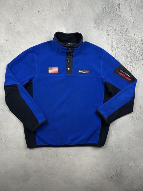 Polo Ralph Lauren Vintage RLX Ralph Lauren Fleece Pullover USA Flag Ski Tech