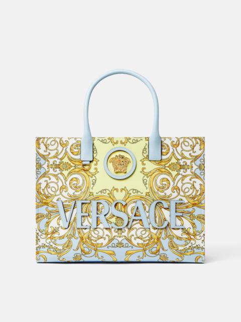 VERSACE La Medusa Printed Large Canvas Tote
