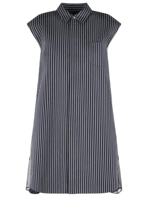 sacai Sacai Navy Cotton Blend Dress Women