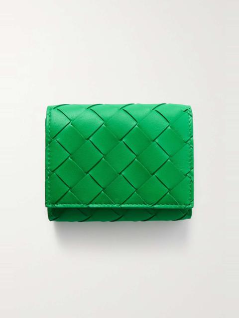 Intrecciato leather wallet